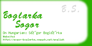 boglarka sogor business card